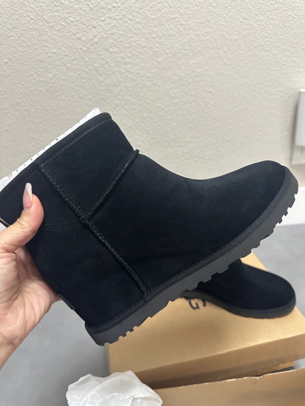 UGG Black Wedge Ankle Boots
